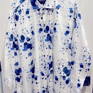 Mens Blue and White long sleeve shirt